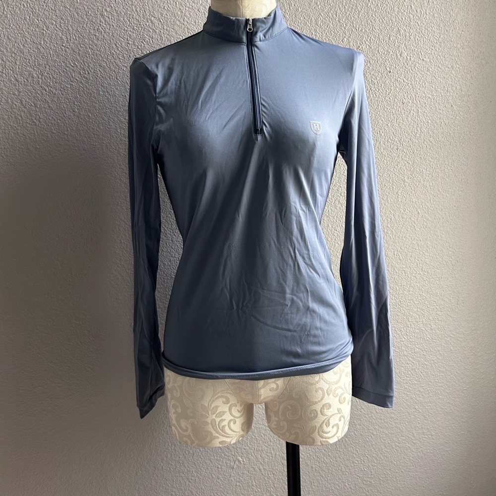 Harrison Howard long sleeve riding shirt.